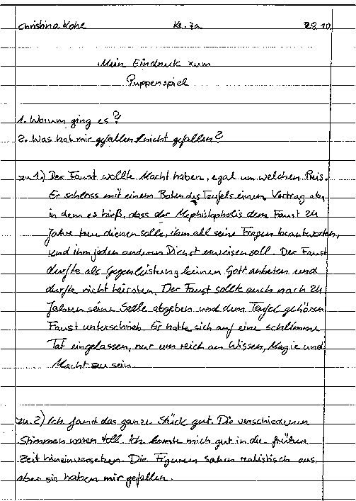 Brief aus Neubrandenburg
